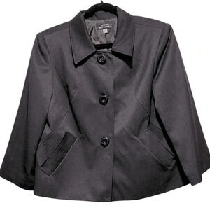 Vintage Giorgio Sant’Angelo Cropped Black Swing Blazer 90s Y2K Womens size 12
